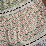 Unique Vintage  Skirt Womens 14 Floral A-Line Midi Crochet Peasant Cottage Swing Photo 4