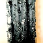 Arula Black & Gold Floral Appliqué Sequin Shimmer Sleeveless Maxi Dress. Size XL Photo 2