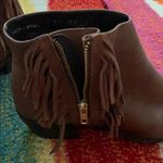 Anthropologie  Klub Nico Brown Leather Fringe Boots Photo 5
