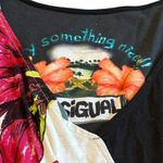 Desigual Bold Floral Print Mini Dress Abstract Stretch Short Sleeve T-Shirt Med Photo 5