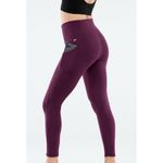 Fabletics Oasis PureLuxe High-Waisted 7/8 Legging Burgundy Pockets Size Medium Photo 1