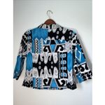 Ny Collection Artsy Zip Up Jacket Women's 12 Lightweight Front Pockets‎ Lagenlook 3/4 Sleeve Photo 2