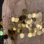 Tan gold sequined mini dress dance costume Silver Photo 3