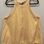 Anthropologie LISTICLE Yellow Tassel Halter Top Photo 1
