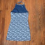 ANDIE Baja Halter Swim dress + Bikini Bottom Denim Floral Blue sz Small NWOT Photo 8