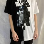 Star Wars NWT  R2D2 Split Design Black & White Tee Photo 0