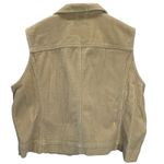 Eddie Bauer Womens Zip Corduroy Vest Size XXL Beige Pockets Western Vintage Photo 1