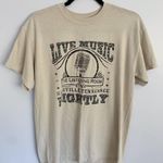 Vintage Live Music Graphic Tee Tan Size M Photo 0