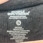 Simply Southern  Sweatshirt  Long Sleeve Happy Mind Happy Life Gray Ribbed small Photo 1