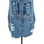 Furst of a Kind Distressed Denim Medium Wash Overall Dress Shortalls Size Medium Photo 2