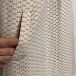 Tyler Boe XS Kim Cowl Neck beige White Geometric 3/4 Sleeve Pocket Dress Photo 7