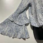 Free People Intimately  Ditsy Floral Blue White Bodysuit Size Small Photo 5