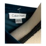 Calvin Klein  Teal Long Sleeve Velvet Side Ruched Sheath Dress Size 6 Photo 4