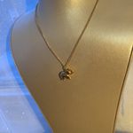 Red Sparkle Eyes Elephant Gold Necklace Photo 2