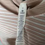 Lululemon  Run For Gold Tank Top Size 6 Coral Silver Stripe White Naked / White Photo 10
