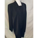 Leslie Fay VTG  Dress Suit 12 Black Career Business Formal 1 Pc Sophisticated EUC Photo 9