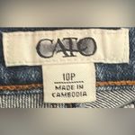 Cato - Dark Blue Denim Flared Jeans Size 10P Photo 4