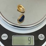 Vintage EDGAR BEREBI Navy Blue Cabochon Gold Photo 8