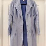 Alyn Paige  Vintage Tafetta Mini Dress Jacket Set Textured Periwinkle Blue Photo 5