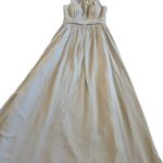 Azazie  Luz Bridesmaid Dress Gown Silver Grey Lace Flowy Size A2 2 Women's NWT Photo 4