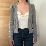 Material Girl Gray zipper detail cardigan Photo 0