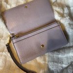 Tory Burch “Britten” Smartphone Wallet Purple Lavender Leather Cards Flap Snap Photo 2