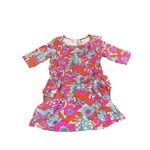 NWT Grooviest Blooms Retro 60s Floral Mini Dress Tunic Pink Orange Aqua Small Blue Photo 11