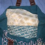 Juicy Couture Retro  Pam & Gela Love Couture Teal Canvas Icon Tote Bag NWT Photo 7