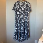 Lime n Chili  Gray Floral Asymmetrical Dress Size Medium. Photo 4