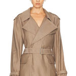 Helmut Lang Taupe Rider Trench Coat in Driftwood Size XS Photo 0