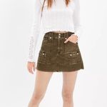 American Eagle AE Super Hi-Rise A-Line Green Corduroy Mini Skirt - Sz 2 -NWT Photo 0