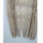 Cato Womens Crotchet Cardigan Womens 26/28 Cream Boho Sleeveless Festival Photo 2