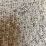 Betsey Johnson Ivory Jeweled Cable Knit Crochet Infinity Cowl Neck Scarf Photo 2