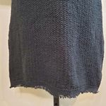 ZARA 6/$36 Knit Crochet Black Long Sleeve Dress with Fringe Small Photo 1
