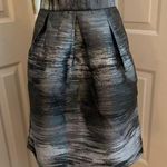 simply styled by Sears silver/gray jacquard pleated polyester midi skirt Size S Photo 0