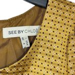 See By Chloe ' Gold Cap Sleeve Bow Detail y2k vtg 90s mini dress 4 S Photo 2