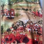 Vintage Knee Length Skirt with Old Town Church Theme Design Size 10 Photo 1