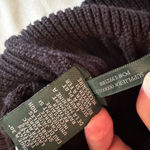 Ralph Lauren LRL Lauren Jeans Co. Medium Black Ribbed Cotton Sweater, Crew Neck. Zip Neckline Photo 7