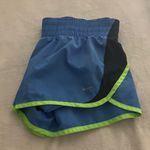 Nike  Blue and Black Athletic Shorts with Neon Accents Photo 4