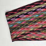 Tolani  Scarf Tassels Art To Wear Abstract Rainbow Long Black Green Purple Red Photo 4