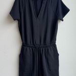 Athleta  Women's Black Short Sleeve Balance Romper Jumpsuit Petite Size XS Photo 1