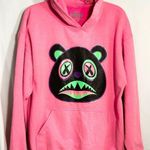 WOMENS LARGE BAWS PINK HOODIE HOODED SWEATSHIRT MISSING HOODIE DRAWSTRING Photo 0