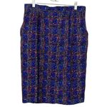 Requirements  Vintage 90s Blue‎ Matrix Pattern Straight Pencil Skirt Multi - 16 Photo 5