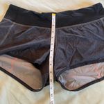 Lululemon  Speed Short Size 6 Heathered  Black Very Light Flare 2.5” Inseam Photo 2