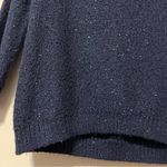 a.n.a  Blue Sequin Metallic Sparkly Scoop Neck Sweater Size XL Photo 2