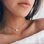 Urban Outfitters Silver Dainty Heart Choker Necklace  Photo 0