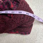 Maroon Red and Pink Textured Infinity Scarf Photo 6