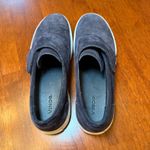 Vince  Cage Suede Platform Sneakers Velcro‎ Navy Blue Size 8.5M Photo 4