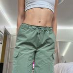 Love Tree green cargo nylon parachute pants Photo 4