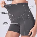 **NWOT** Lahloya ComfortCloud Maternity Biker Shorts Gray Size undefined Photo 2